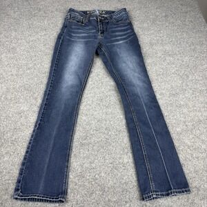 Hydraulic Jeans Womens 9 Lola Mid Rise Micro Boot Y2K Dark Wash Blue Denim 26x30